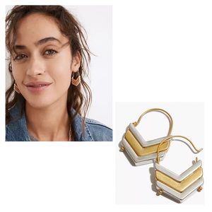 Madewell • Arrowstack Earrings • Gold + Silver